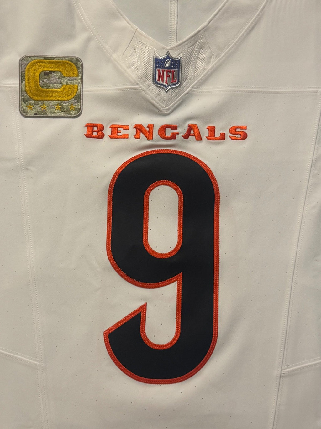 Joe Burrow Cincinnati Bengals Jersey #9 Nike Vapor FUSE Elite White Size 44 (L) NFL