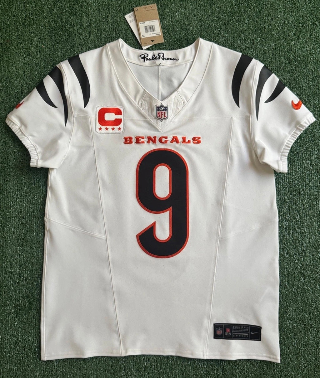 Joe Burrow Cincinnati Bengals Jersey #9 Nike Vapor FUSE Elite White Size 40 (M) NFL