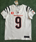 Joe Burrow Cincinnati Bengals Jersey #9 Nike Vapor FUSE Elite White Size 40 (M) NFL