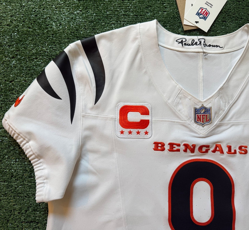 Joe Burrow Cincinnati Bengals Jersey #9 Nike Vapor FUSE Elite White Size 44 (L) NFL