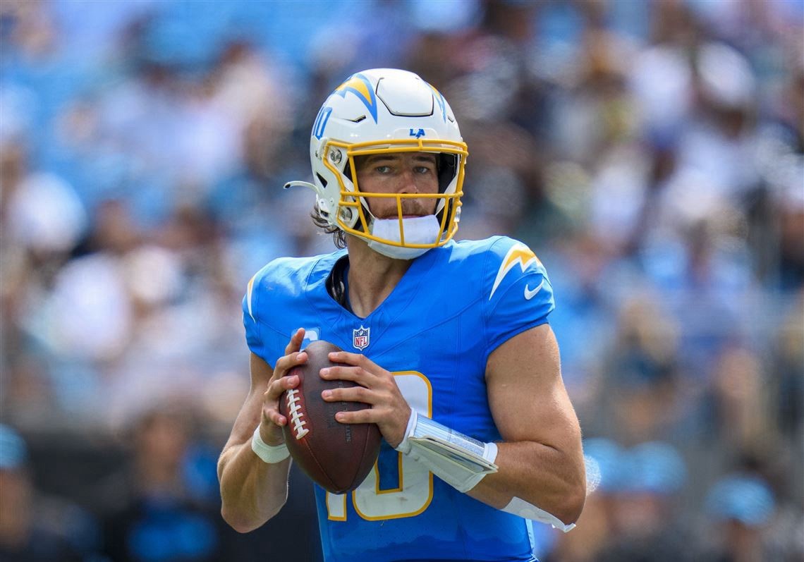 Justin Herbert Los Angeles Chargers Jersey #10 Nike Vapor Fuse Elite Blue Size 48 (XL) NFL