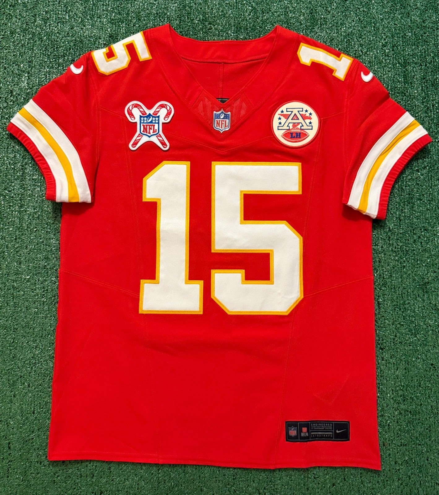 Patrick Mahomes Kansas City Chiefs Jersey #15 Nike Vapor FUSE Elite Red Size 40 (M) NFL