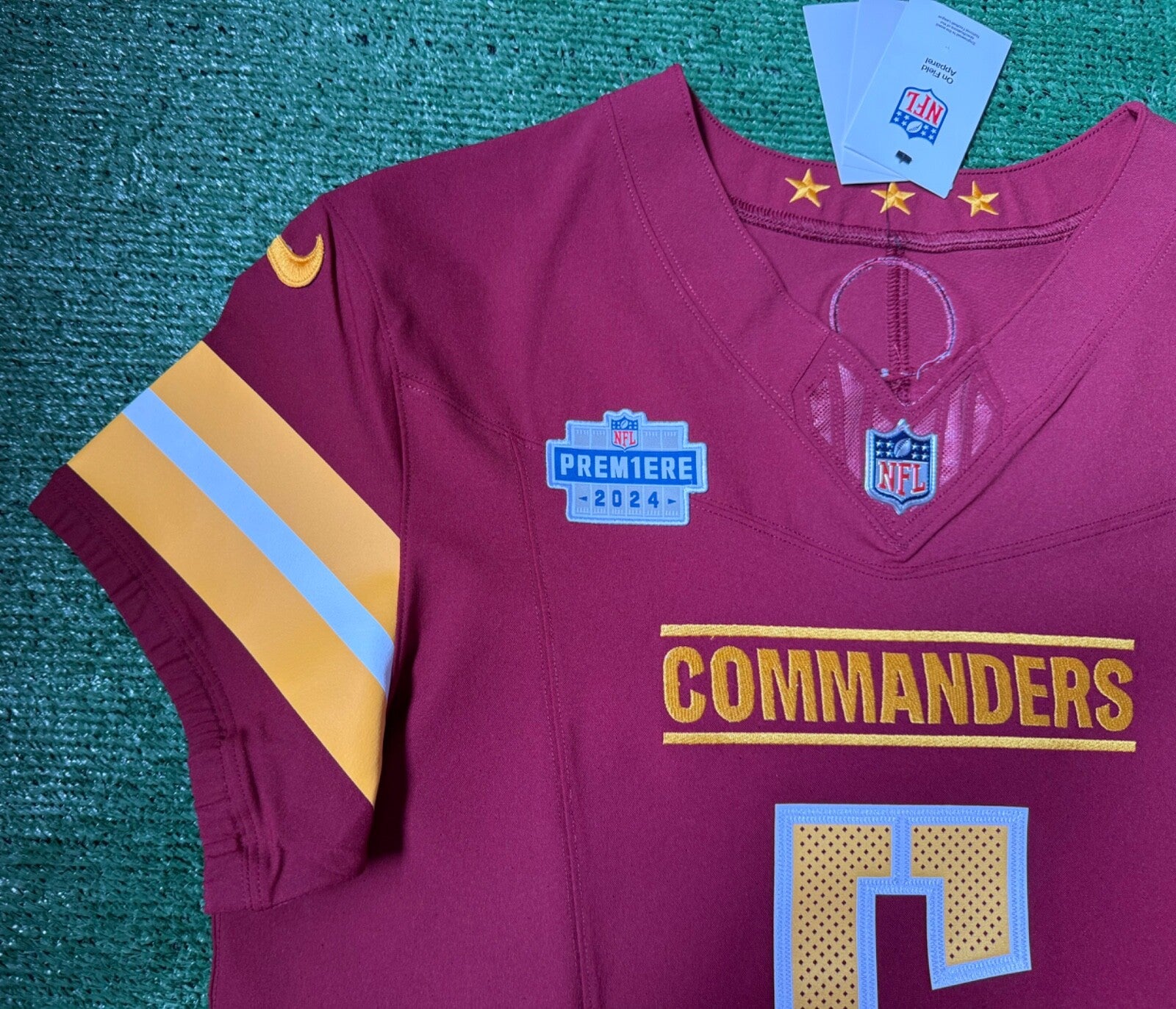 Jayden Daniels Washington Commanders Jersey #5 Nike Vapor Fuse Elite red size 44 (Large) NFL