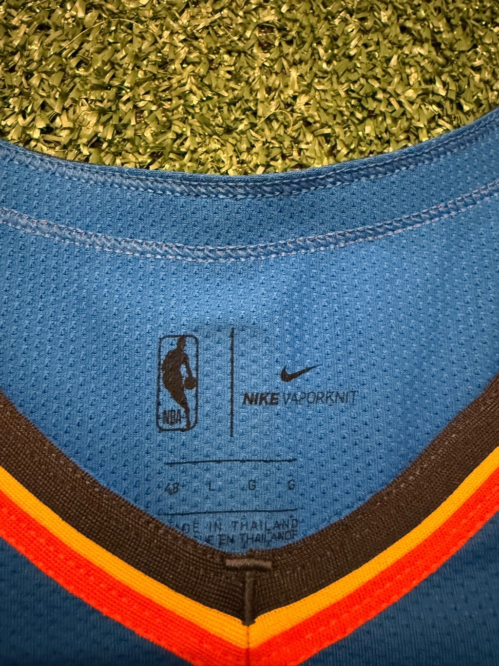 Shai Gilgeous-Alexander Oklahoma City Thunder Jersey #2 Nike VaporKnit Authentic Blue Size 48 (L) NBA