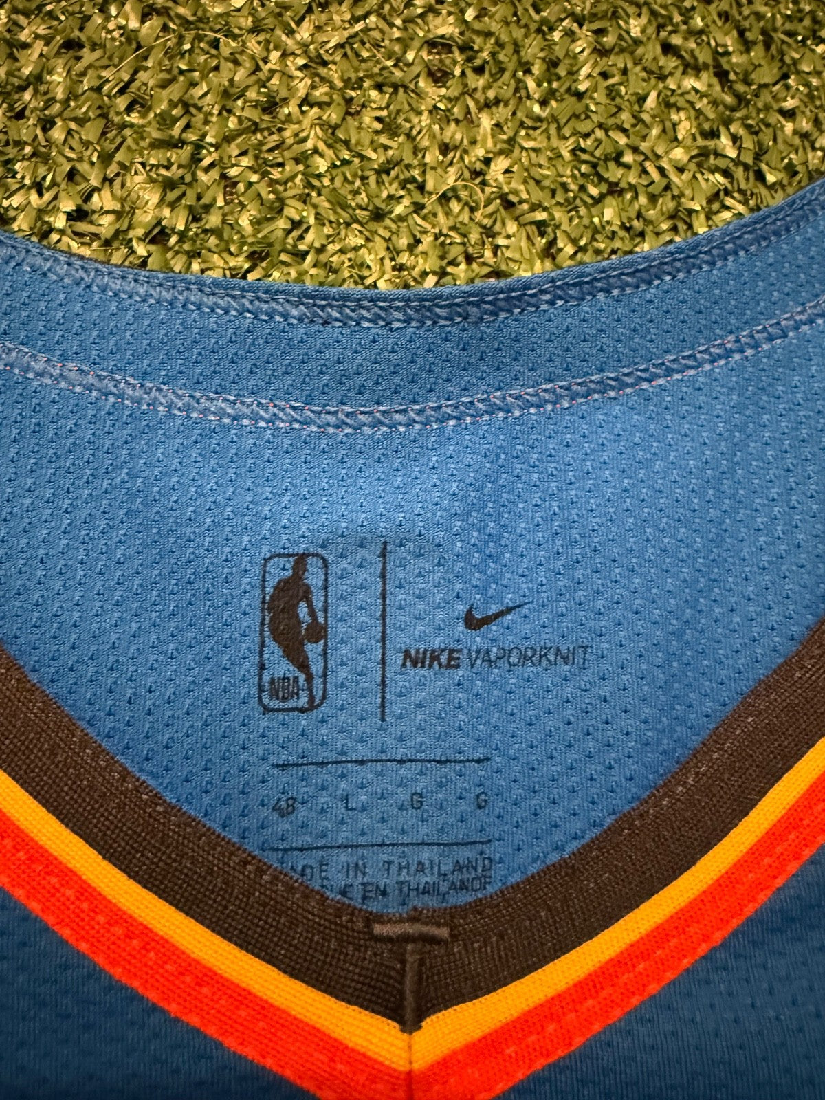 Shai Gilgeous-Alexander Oklahoma City Thunder Jersey #2 Nike VaporKnit Authentic Blue Size 48 (L) NBA