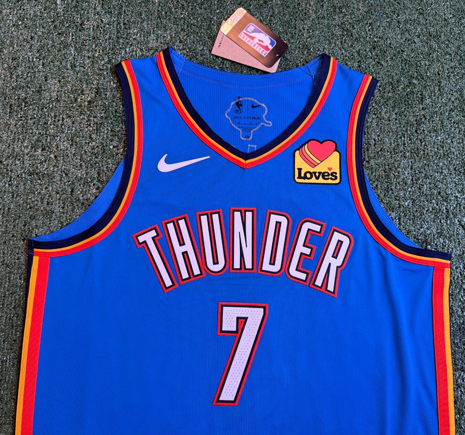 Chet Holmgren Oklahoma City Thunder Jersey #7 Nike ADV Authentic Blue Size 48 (L) NBA