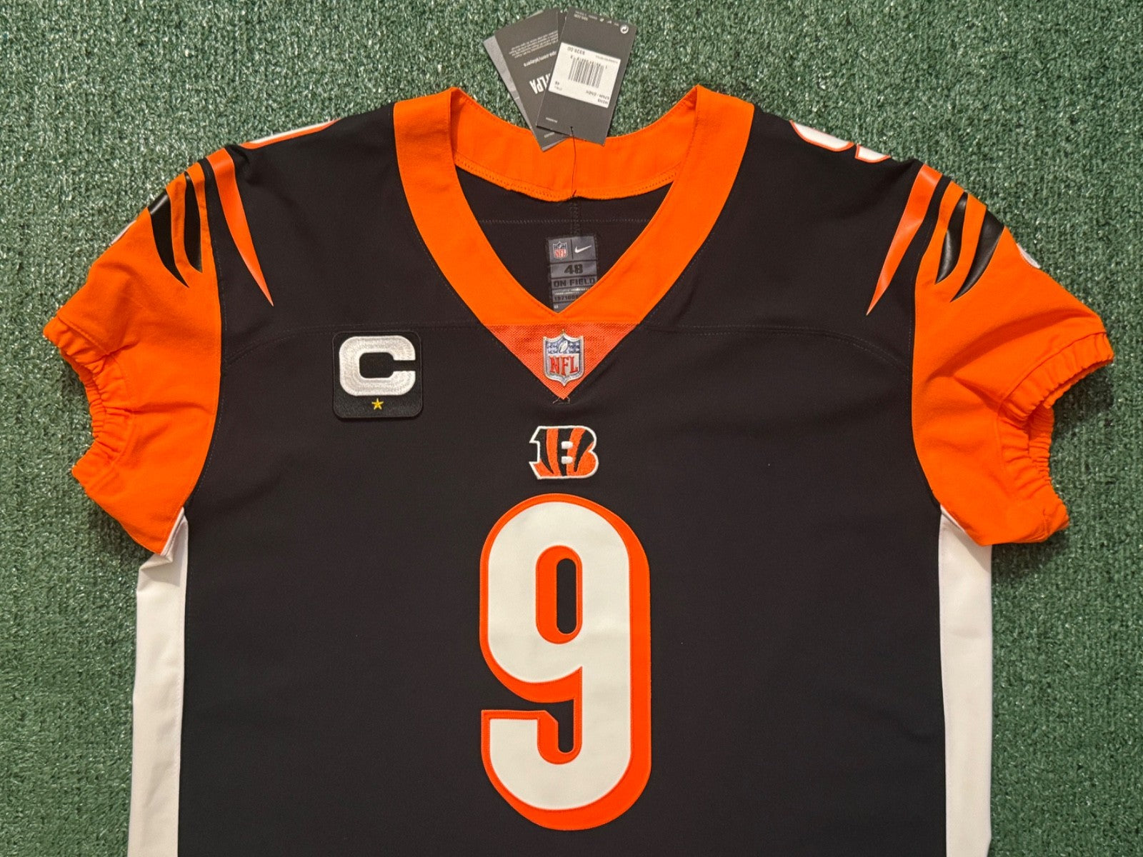 Joe Burrow Cincinnati Bengals Jersey #9 Nike Vapor Elite Black Size 48 (XL) NFL