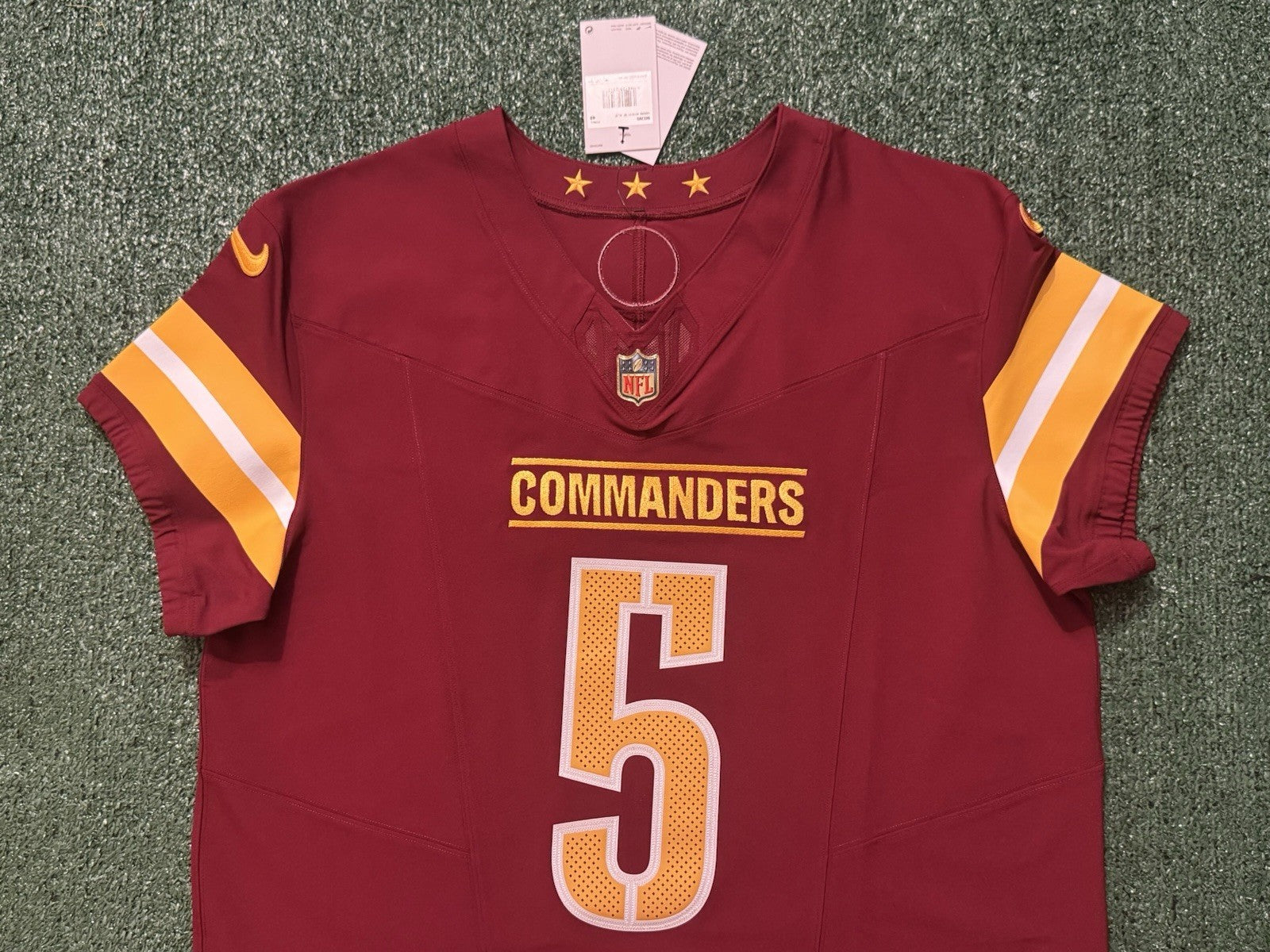 Jayden Daniels Washington Commanders Jersey #5 Nike Vapor Fuse Elite red size 48 (XL) NFL