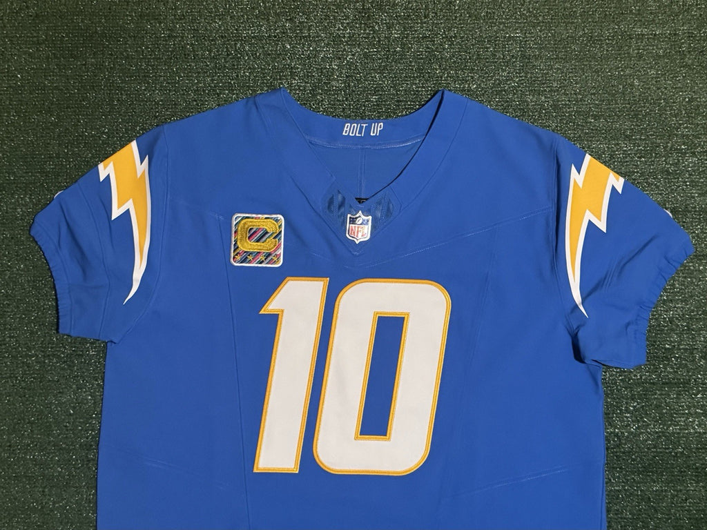 Justin Herbert Los Angeles Chargers Jersey #10 Nike Vapor Fuse Elite Blue Size 48 (XL) NFL