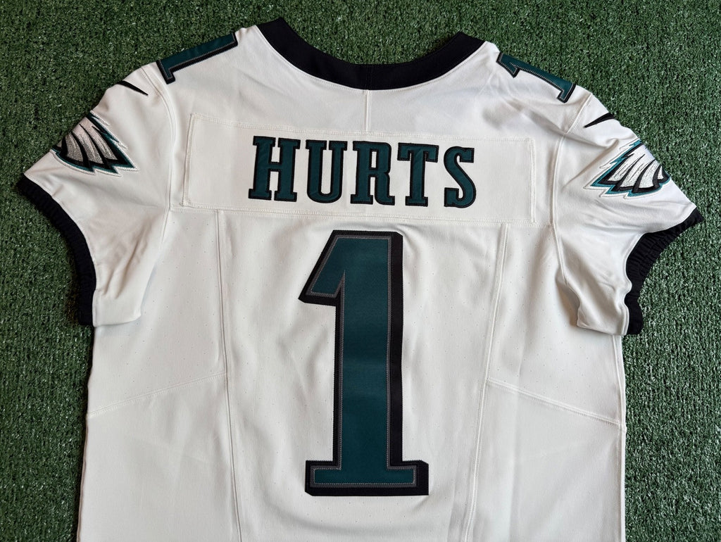 Jalen Hurts Philadelphia Eagles Jersey #1 Nike Vapor FUSE Elite White size 44 (Large) NFL