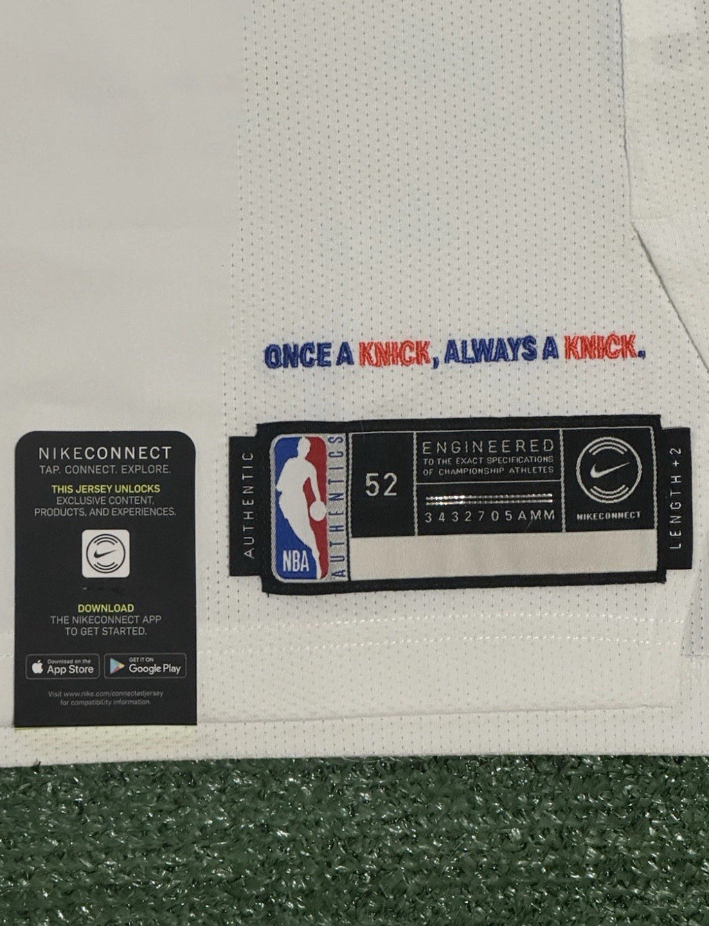 Jalen Brunson New York Knicks Jersey #11 Nike VaporKnit Authentic White Size 52 (XL) NBA