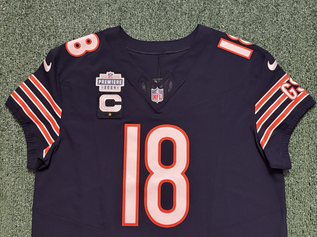 Caleb Williams Chicago Bears Jersey #18 Nike Vapor FUSE Elite Navy Size 48 (XL) NFL