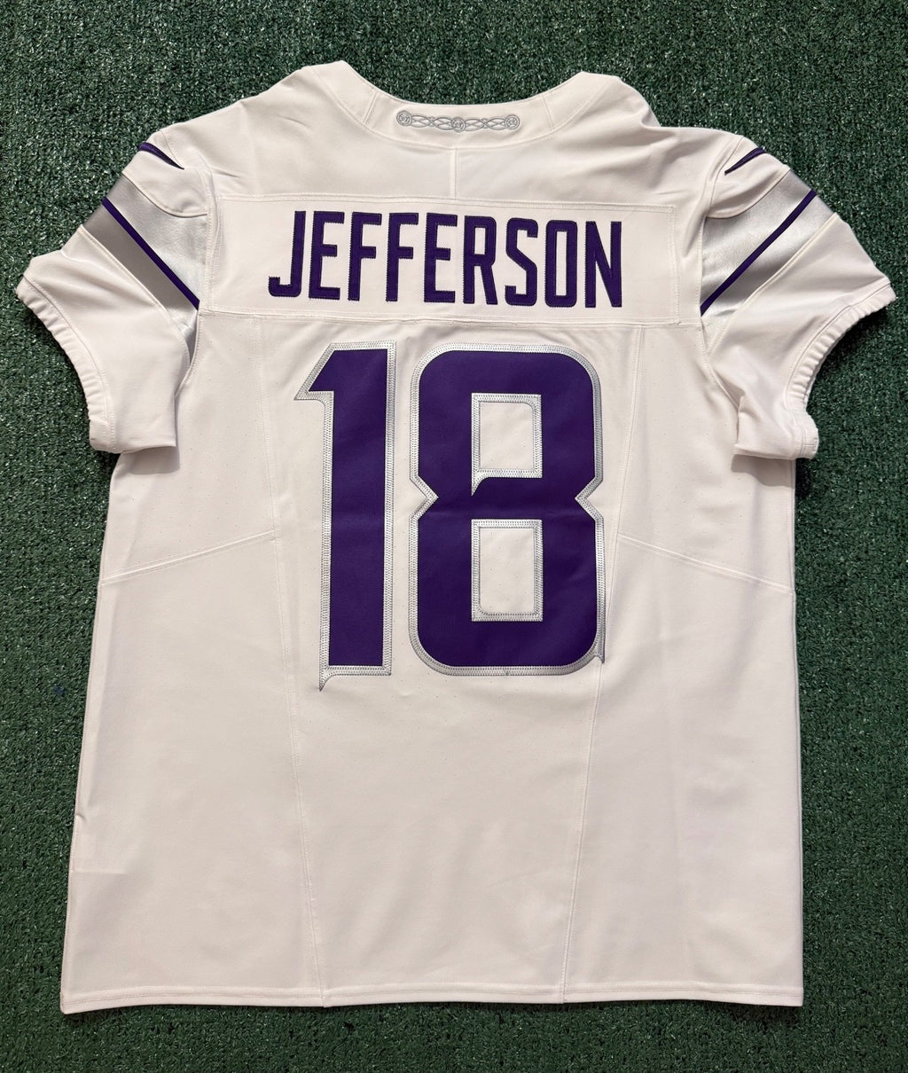 Justin Jefferson Minnesota Vikings Jersey #18 Nike Vapor FUSE Elite White Size 44 (Large) NFL
