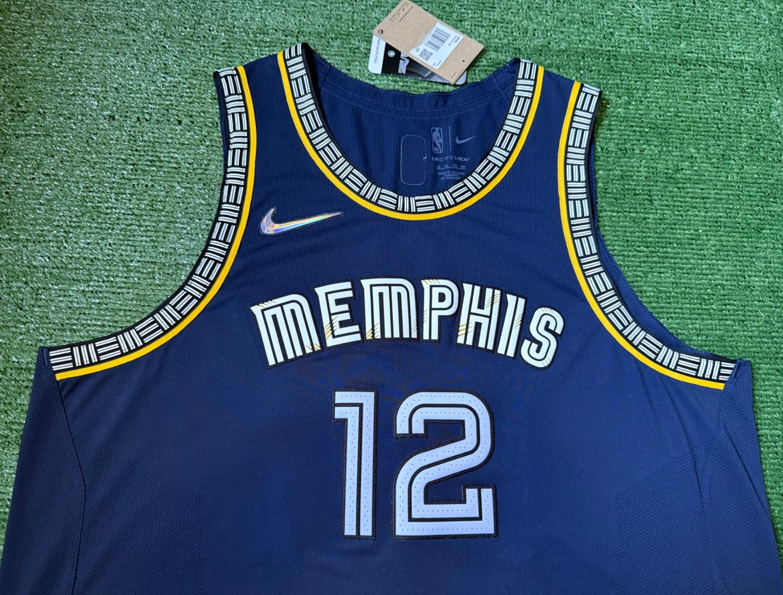 Ja Morant Memphis Grizzlies Jersey #12 Nike ADV Authentic Blue Size 52 (XL) NBA