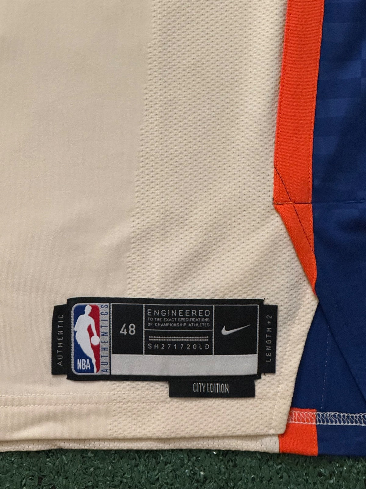 Jalen Brunson New York Knicks Jersey #11 Nike ADV Authentic Cream Size 48 (L) NBA