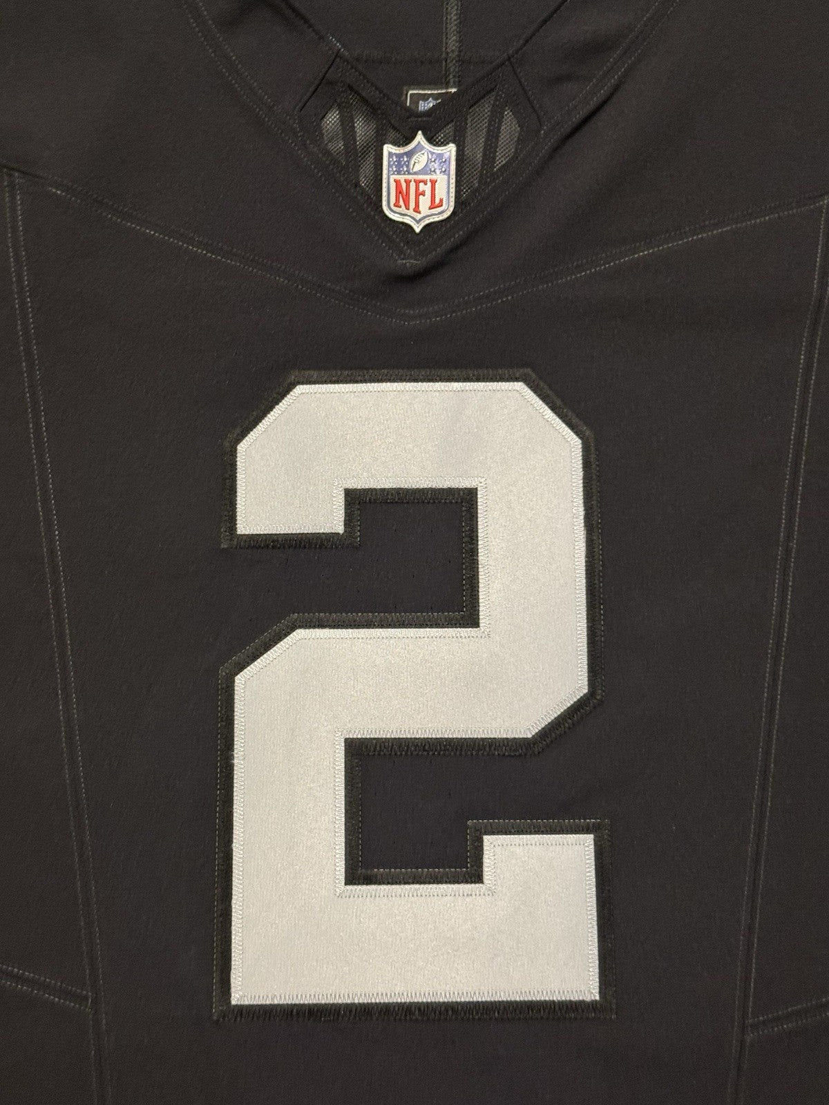 Ashton Jeanty Las Vegas Raiders Jersey #2 Nike Vapor Fuse Elite Black Size 48 (XL) NFL