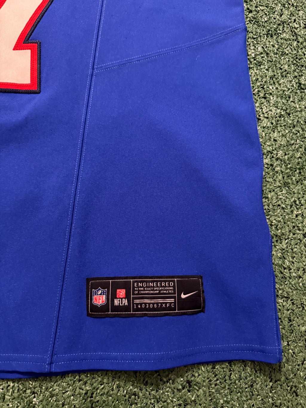 Josh Allen Buffalo Bills Jersey #17 Nike Vapor Fuse Elite Blue Size 44 (L) NFL