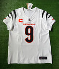 Joe Burrow Cincinnati Bengals Jersey #9 Nike Vapor FUSE Elite White Size 44 (L) NFL