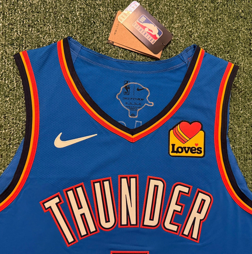 Chet Holmgren Oklahoma City Thunder Jersey #7 Nike ADV Authentic Blue Size 52 (XL) NBA