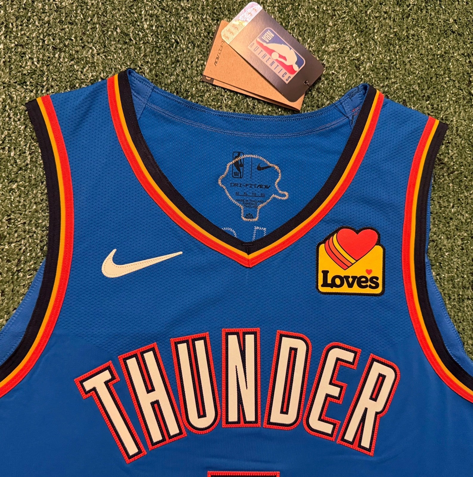 Chet Holmgren Oklahoma City Thunder Jersey #7 Nike ADV Authentic Blue Size 52 (XL) NBA