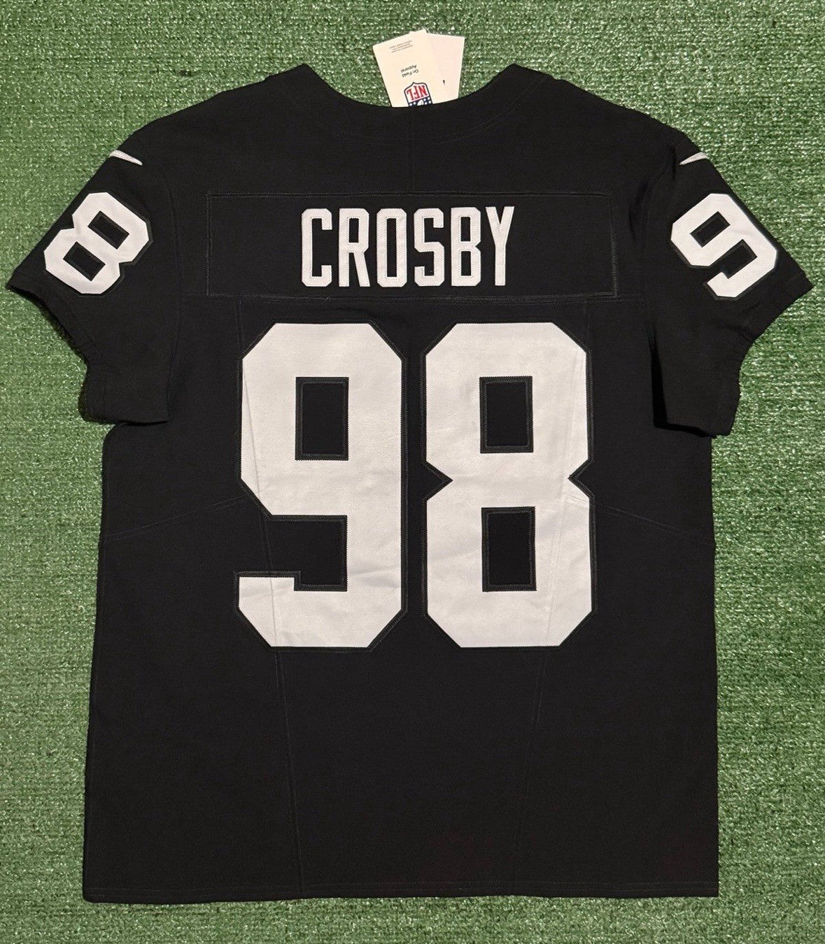 Maxx Crosby Las Vegas Raiders Jersey #98 Nike Vapor Fuse Elite Black Size 44 (L) NFL