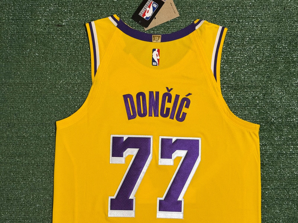 Luka Doncic Los Angeles Lakers Jersey #77 Nike ADV Authentic Gold Size 44 (M) NBA