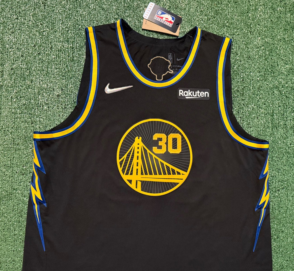 Steph Curry Golden State Warriors Jersey #30 Nike ADV Authentic Black Size 52 (XL) NBA