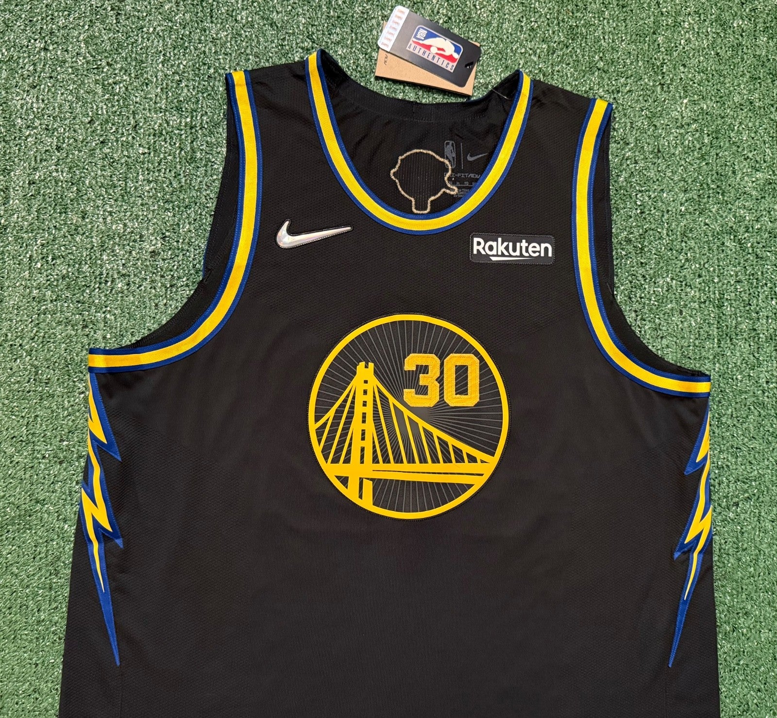 Steph Curry Golden State Warriors Jersey #30 Nike ADV Authentic Black Size 52 (XL) NBA