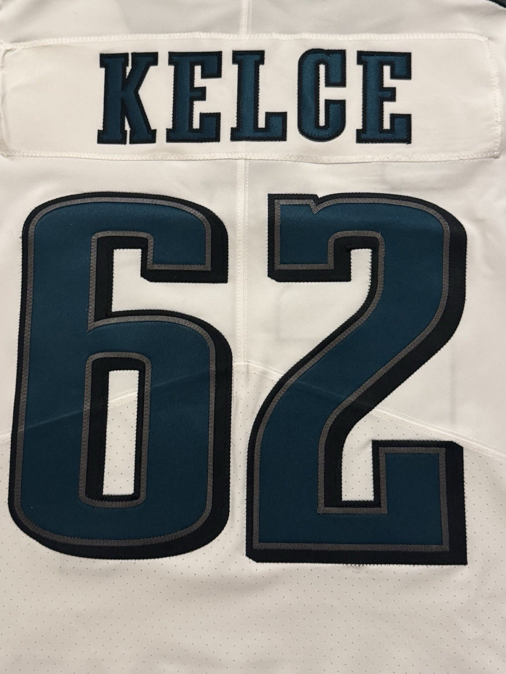 Jason Kelce Philadelphia Eagles Jersey #62 Nike Vapor Elite White Size 40 (Medium) NFL