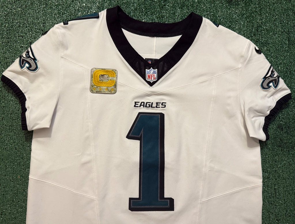Jalen Hurts Philadelphia Eagles Jersey #1 Nike Vapor FUSE Elite White size 44 (Large) NFL