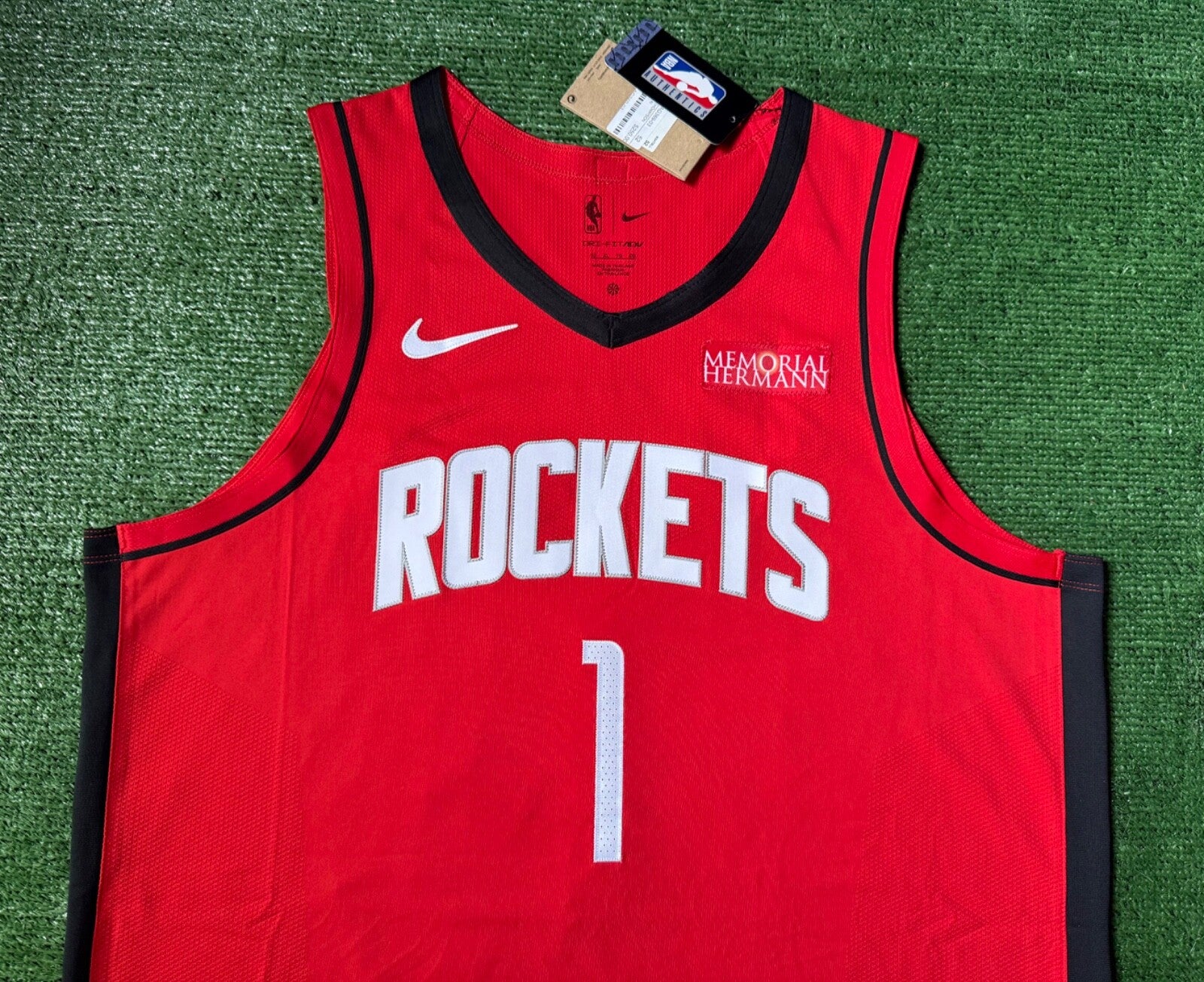 Amen Thompson Jersey #1 Nike ADV Authentic Red Size 52 (XL) NBA