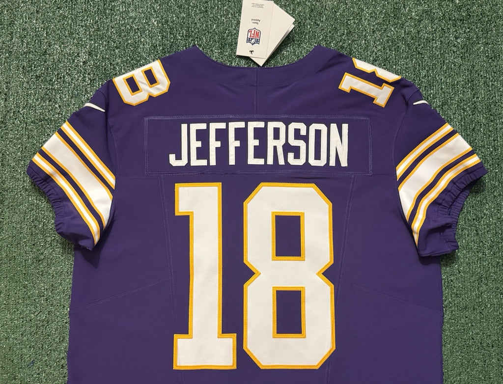 Justin Jefferson Minnesota Vikings Jersey #18 Nike Vapor FUSE Elite Purple Size 48 (XL) NFL
