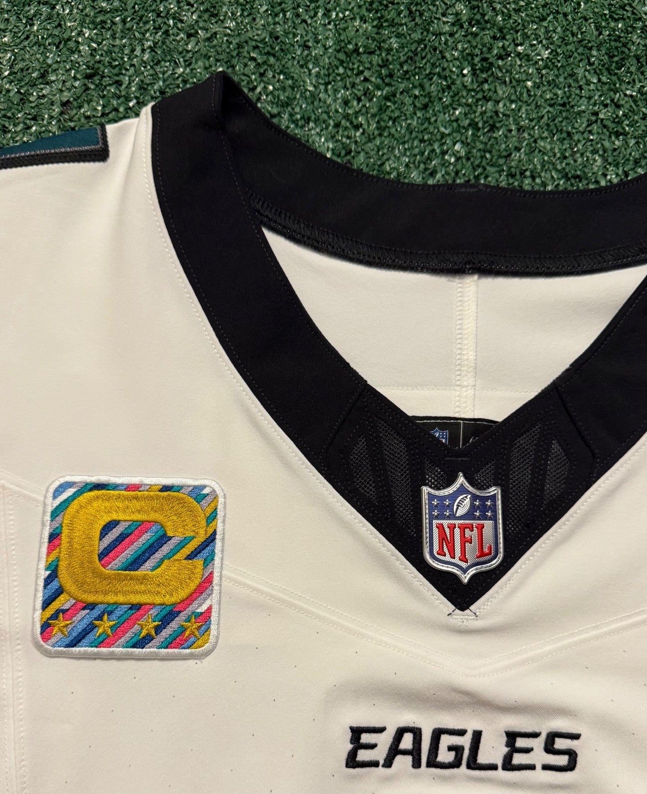Jalen Hurts Philadelphia Eagles Jersey #1 Nike Vapor FUSE Elite White size 44 (Large) NFL