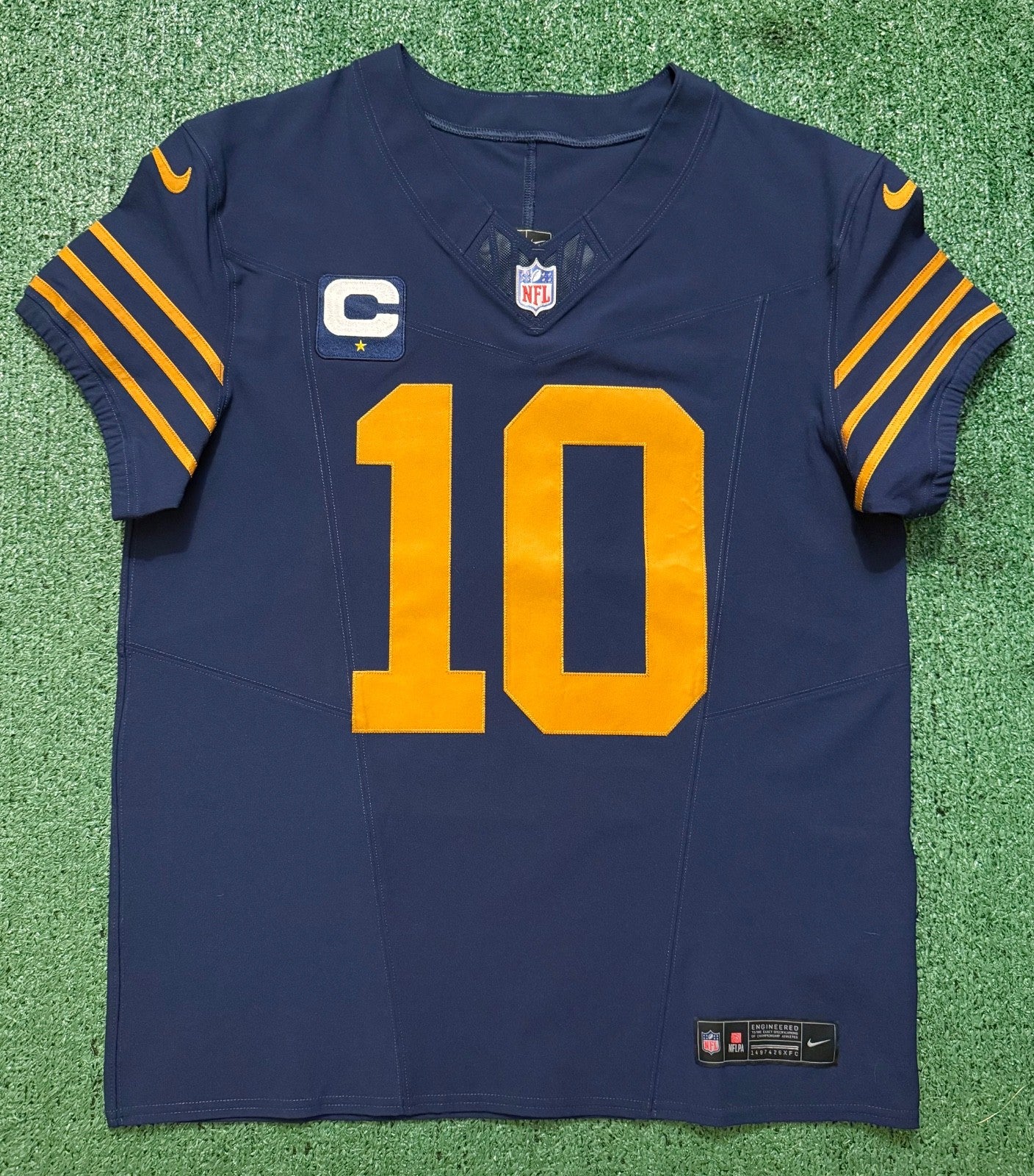 Jordan Love Green Bay Packers Jersey #10 Nike Vapor FUSE Elite Navy Size 44 (Large) NFL