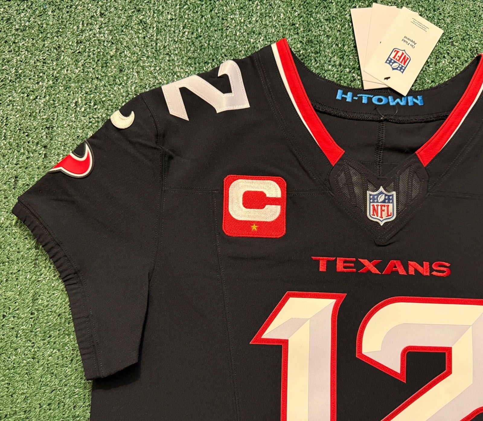 Nico Collins Houston Texans Jersey #12 Nike Vapor Fuse Elite Navy Size 44 (L) NFL