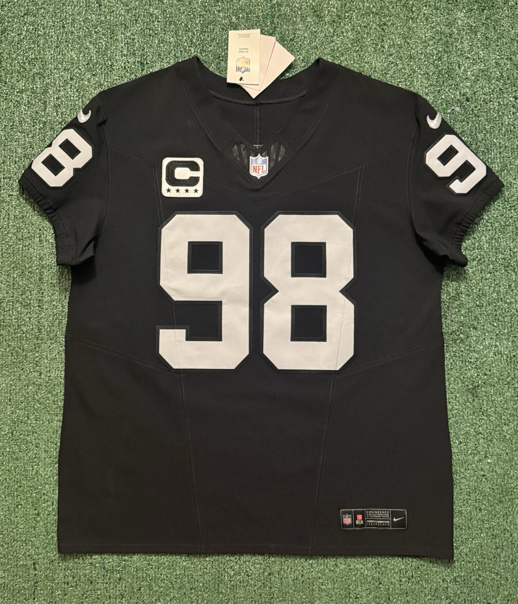 Maxx Crosby Las Vegas Raiders Jersey #98 Nike Vapor Fuse Elite Black Size 48 (XL) NFL