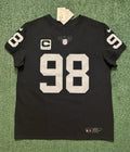 Maxx Crosby Las Vegas Raiders Jersey #98 Nike Vapor Fuse Elite Black Size 48 (XL) NFL