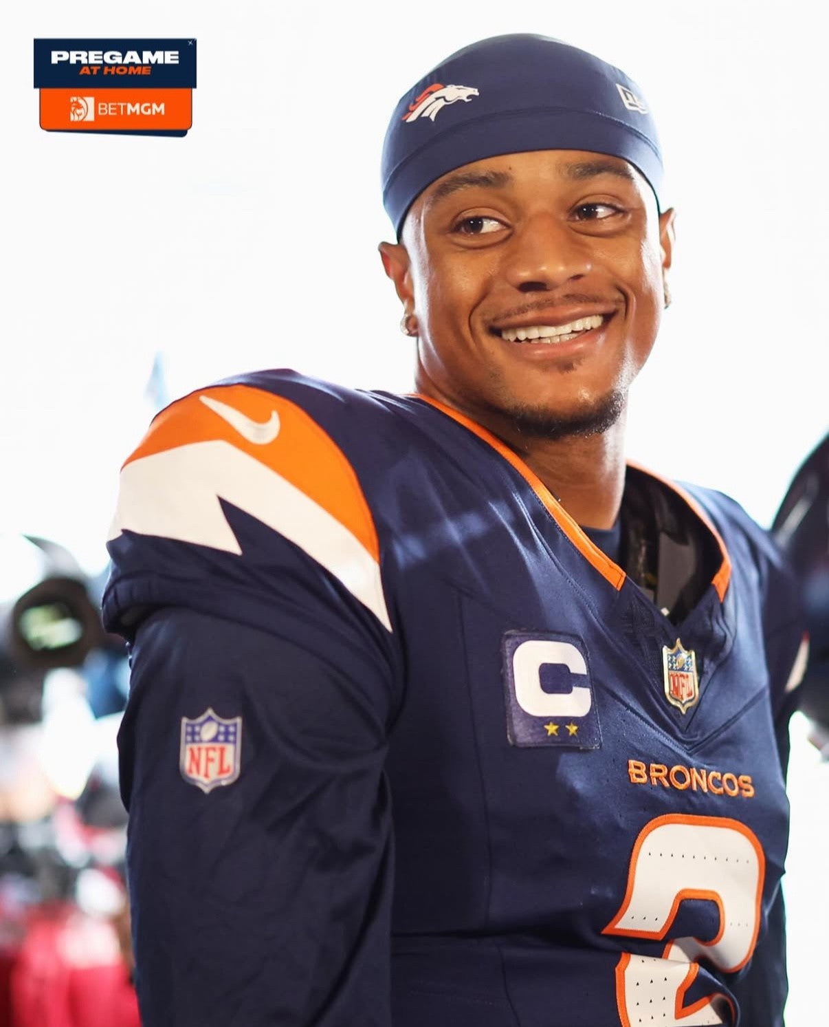 Pat Surtain II Denver Broncos Jersey #2 Nike Vapor Fuse Elite Navy Size 44 (L) NFL