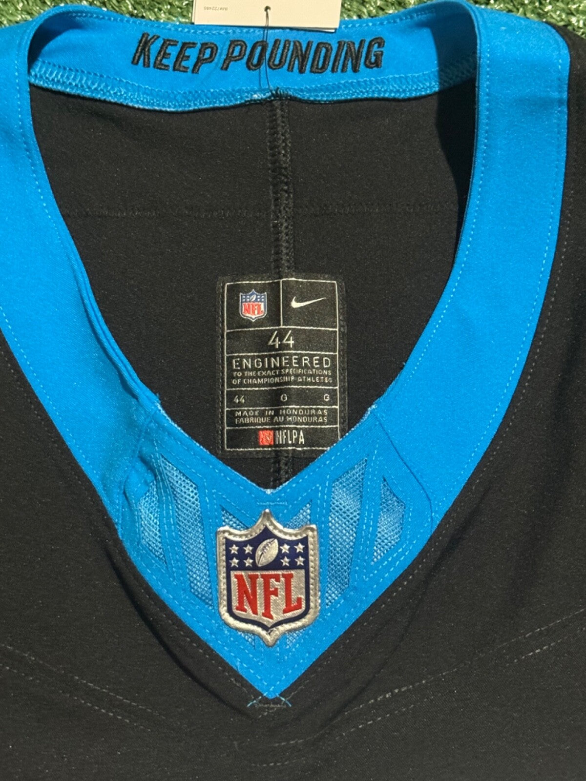 Xavier Legette Carolina Panthers Jersey #17 Nike Vapor FUSE Elite Black Size 44 (Large) NFL