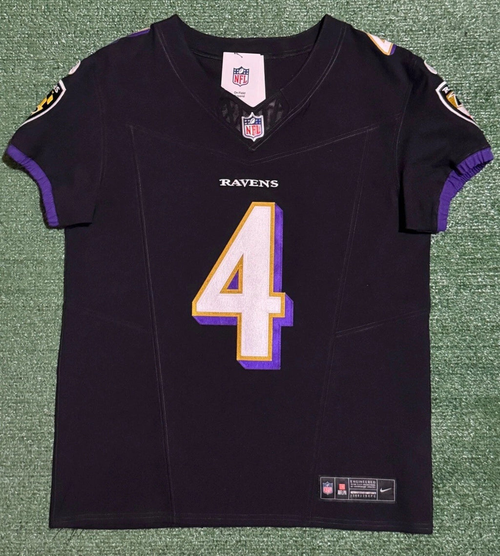 Zay Flowers Baltimore Ravens Jersey #4 Nike Vapor FUSE Elite Black Size 40 (M) NFL