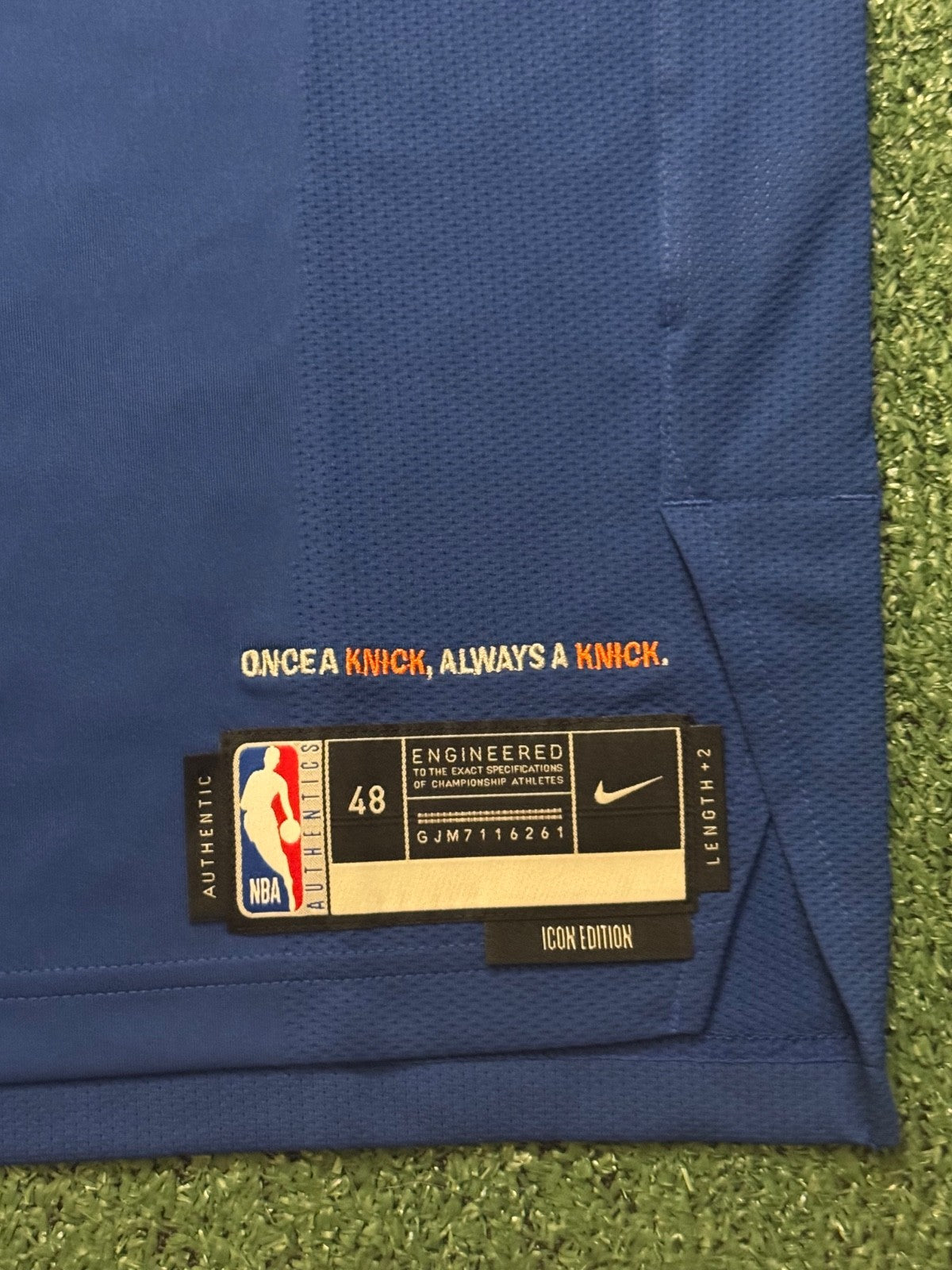 Jalen Brunson New York Knicks Jersey #11 Nike ADV Authentic Blue Size 48 (L) NBA