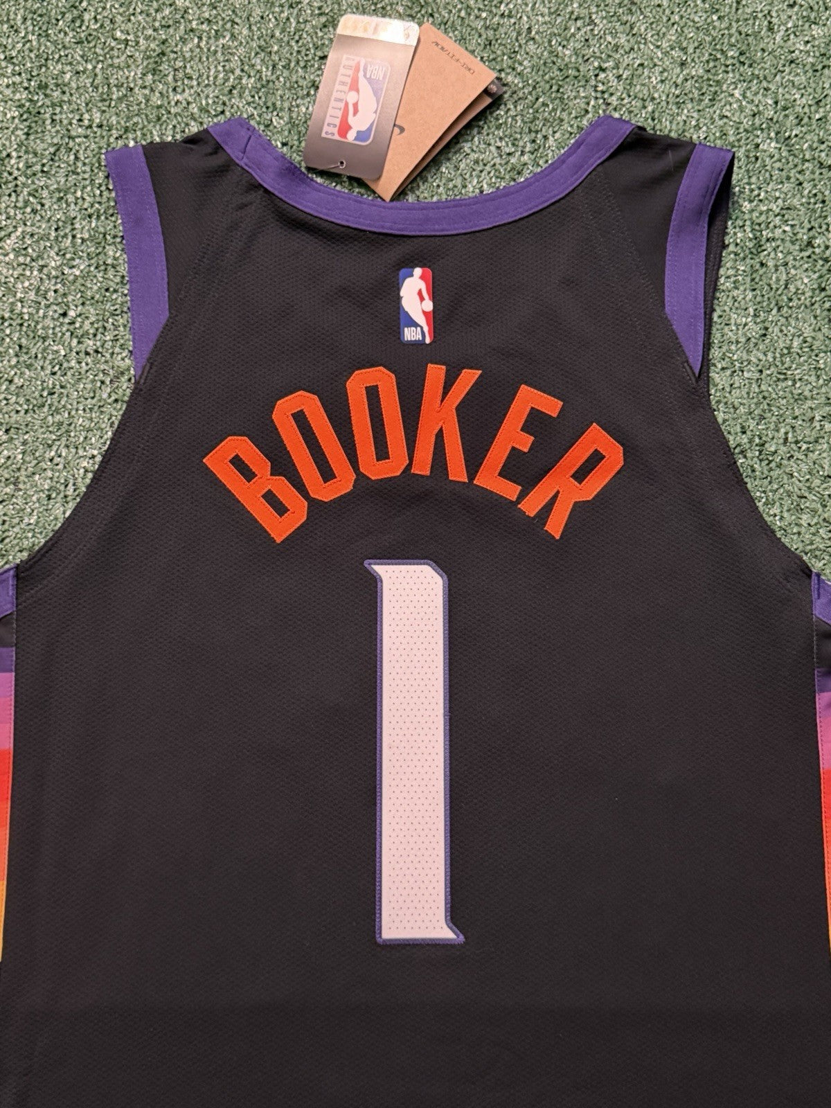 Devin Booker Phoenix Suns Jersey #1 Nike ADV Authentic Black Size 48 (L) NBA