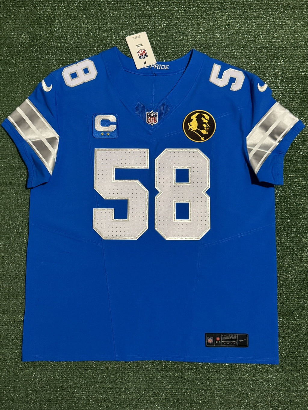 Penei Sewell Detroit Lions Jersey #58 Nike Vapor FUSE Elite Blue 48 (XL) NFL