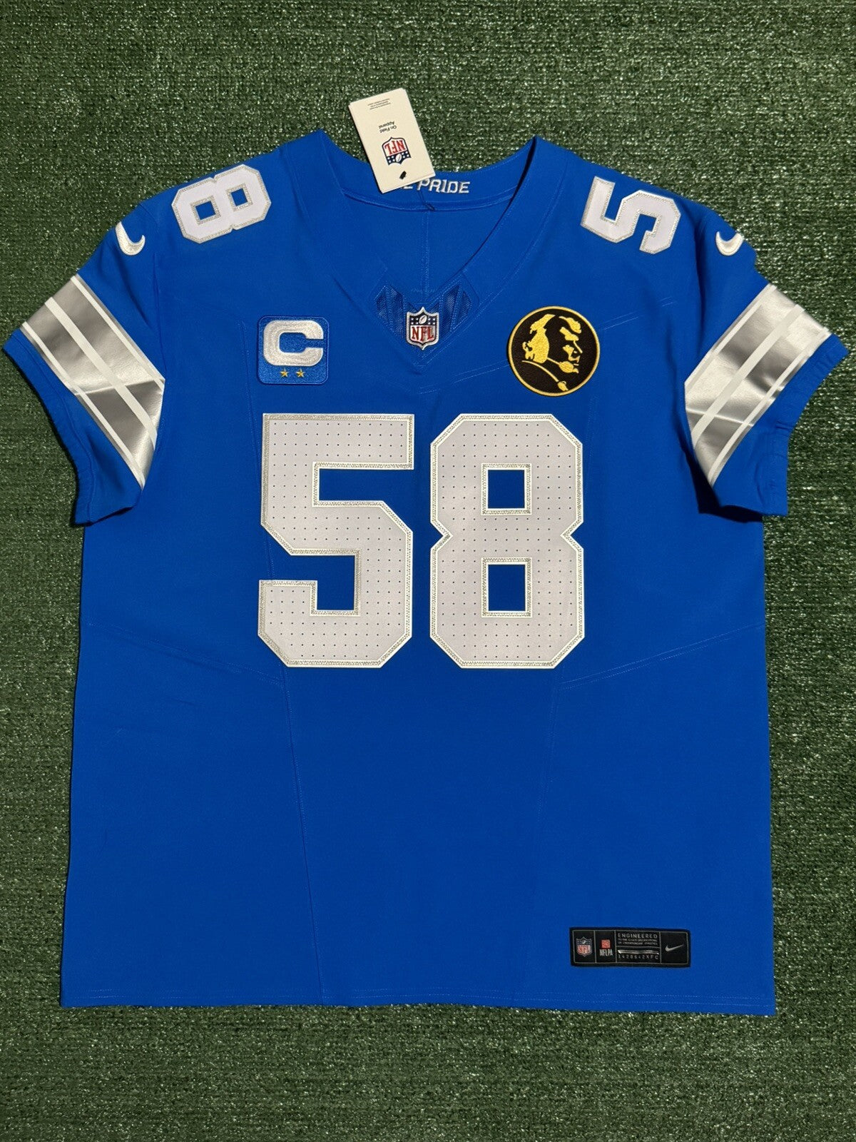 Penei Sewell Detroit Lions Jersey #58 Nike Vapor FUSE Elite Blue 48 (XL) NFL