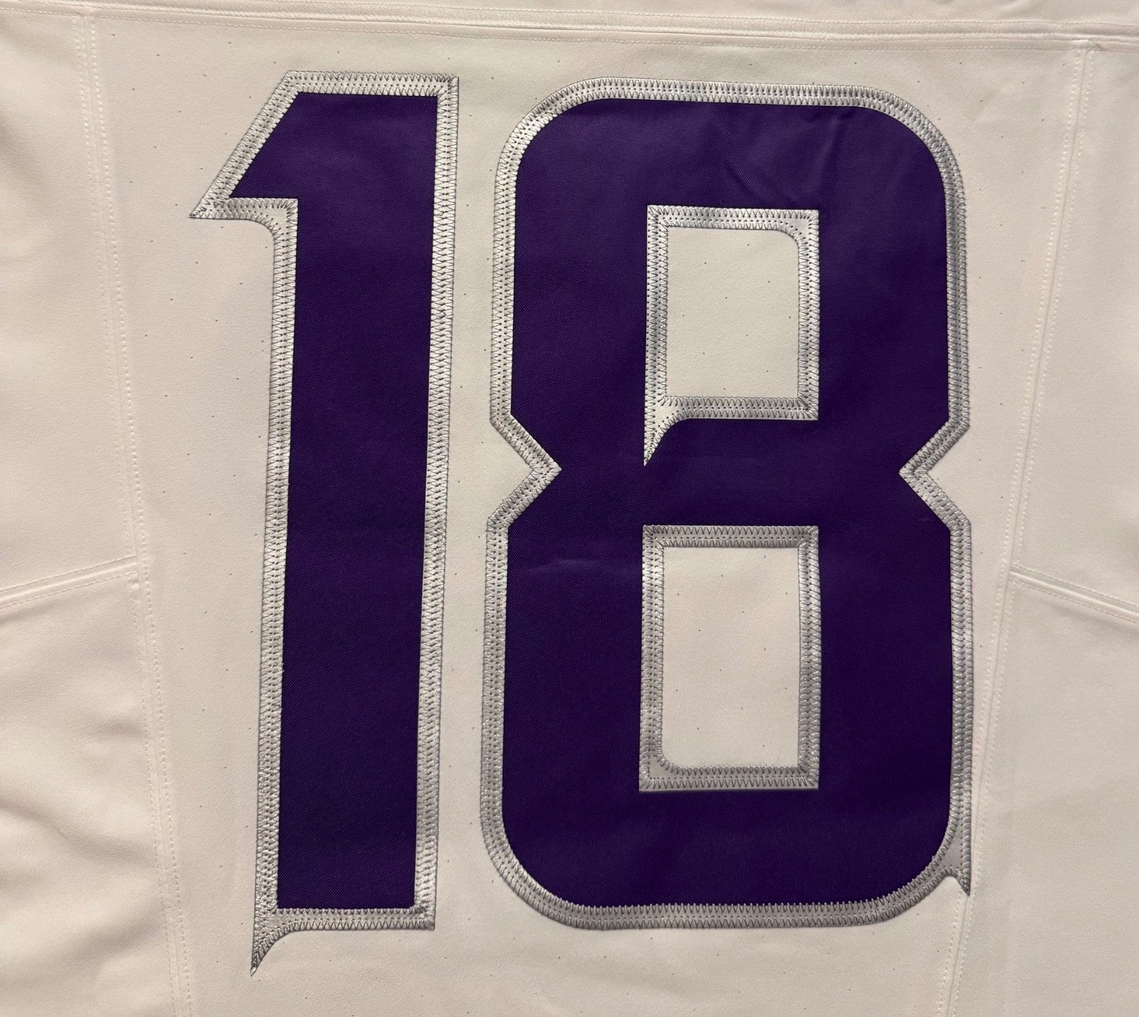 Justin Jefferson Minnesota Vikings Jersey #18 Nike Vapor FUSE Elite White Size 40 (Medium) NFL