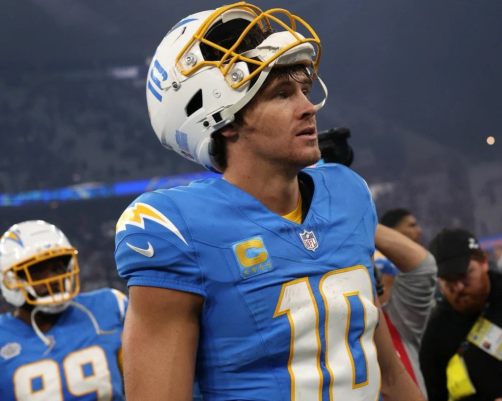 Justin Herbert Los Angeles Chargers Jersey #10 Nike Vapor Fuse Elite Blue Size 48 (XL) NFL