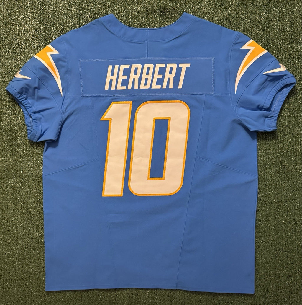 Justin Herbert Los Angeles Chargers Jersey #10 Nike Vapor Fuse Elite Blue Size 48 (XL) NFL