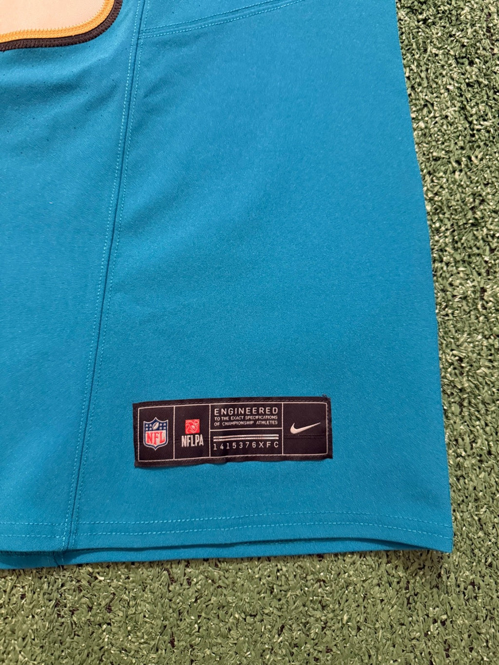 Trevor Lawrence Jacksonville Jaguars Jersey #16 Nike Vapor Fuse Elite Teal Size 44 (L) NFL