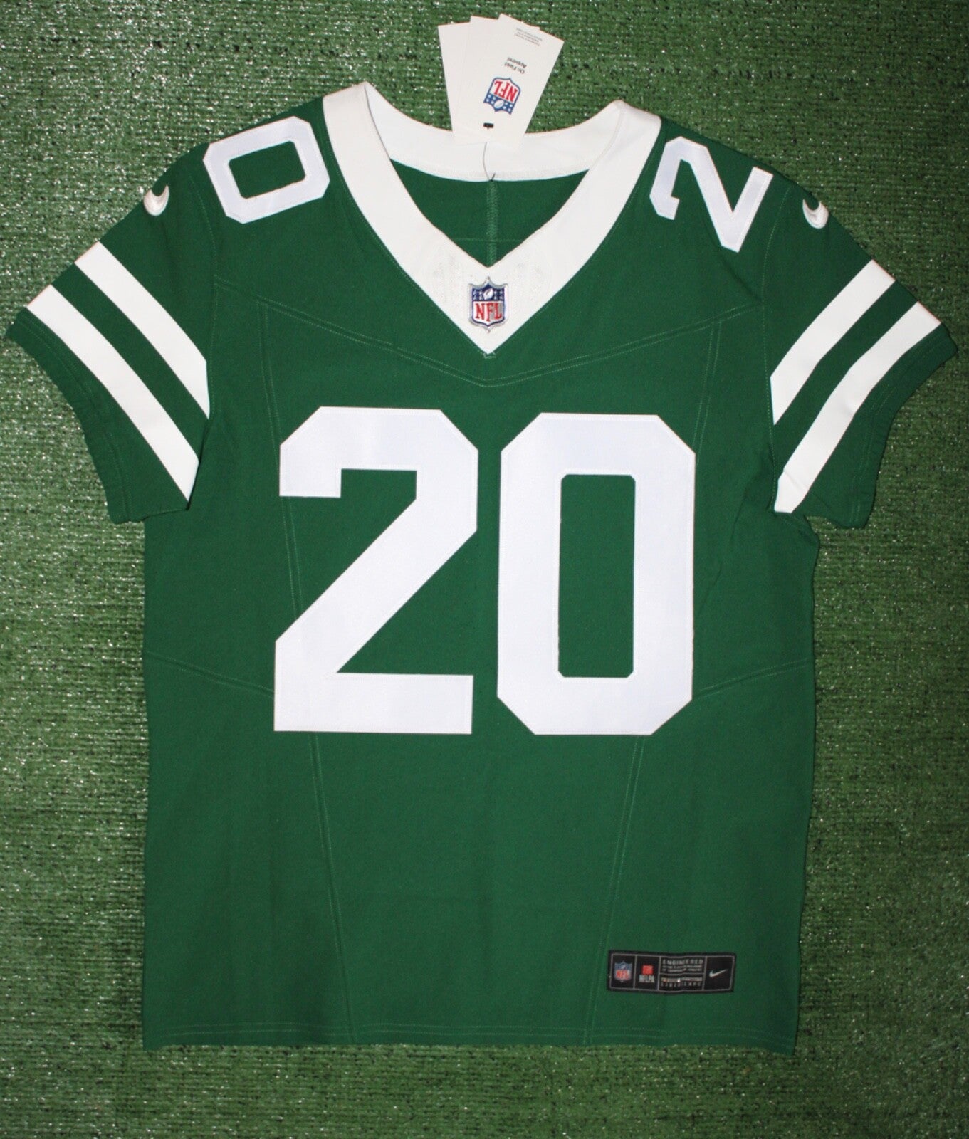 Breece Hall New York Jets Jersey #20 Nike Vapor Fuse Elite Green Size 40 (M) NFL