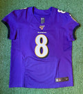 Lamar Jackson Baltimore Ravens Jersey #8 Nike Vapor Elite Purple Size 44 (L) NFL